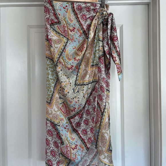Zara | Skirts | Zara Bandana Print Wrap Skirt | Poshmark